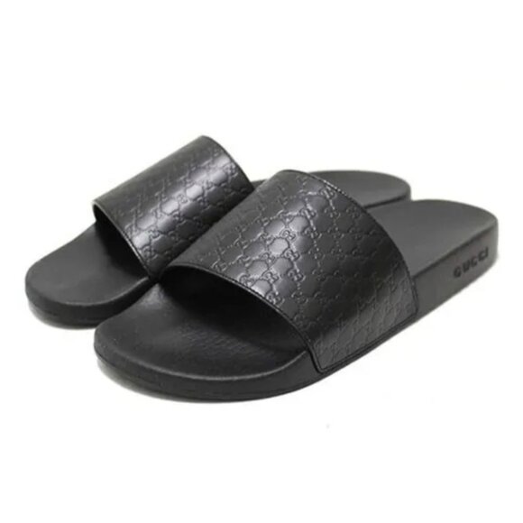 Gucci Signature GG Microguccissima SoftSlides Black EU35 567116